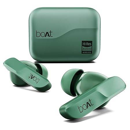 boAt Airdopes 800 HiDef, Hi-Res Audio LDAC, 4Mic ENx, App Support, ASAP Charge, IPX5, Low Latency, Dual Pairing, BTv5.3, Bluetooth TWS in Ear Earbuds Wireless Earphones (Emerald Green) - Rajputtrade