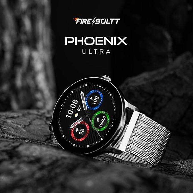 Fire-Boltt Phoenix Ultra Luxury Stainless Steel, Bluetooth Calling Smart Watch, SpO2, Heart Rate Monitoring (Silver) - Rajputtrade