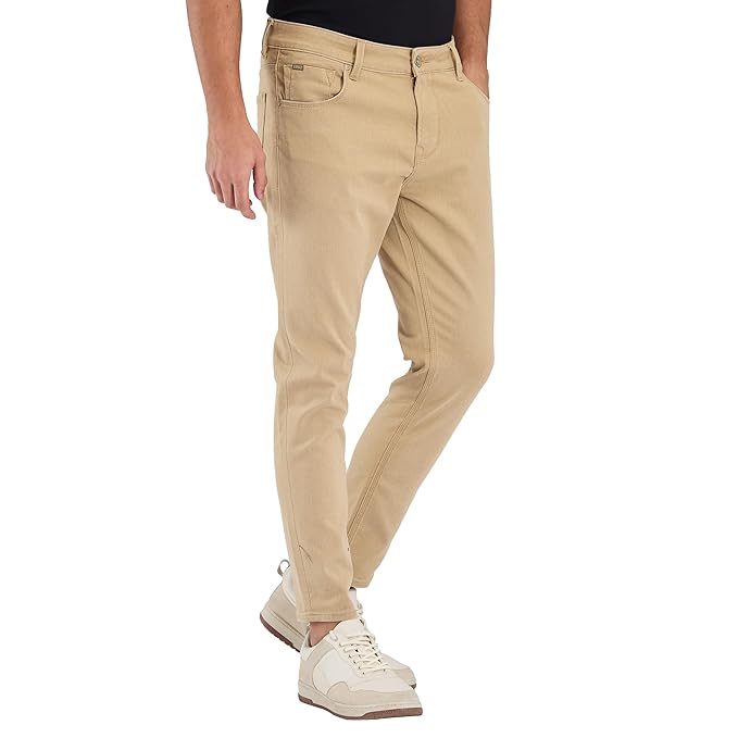 Spykar Brown Slim Fit Mid Rise Jeans for Men - Rajputtrade
