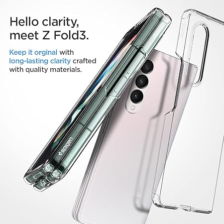 Spigen Ultra Hybrid Back Cover Case for Samsung Galaxy Z Fold 3 (TPU + Poly Carbonate | Crystal Clear)