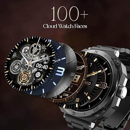 boAt Enigma Z20 Smart Watch w/ 1.51" (3.8 cm) HD Display, Luxurious Metal Body Design, IP68(Metal Black) - Rajputtrade