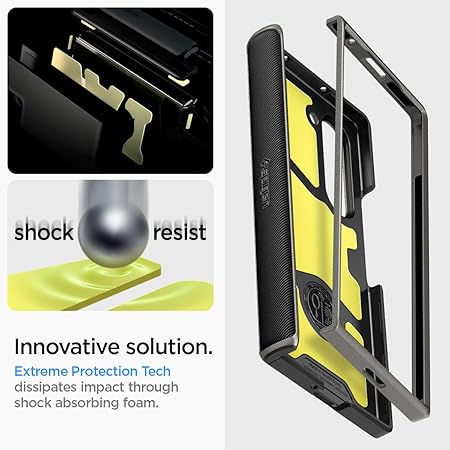 Spigen Slim Armor Pro for Samsung Galaxy Z Fold 6 Case, Galaxy Z Fold 6 Back Cover - TPU+PC|Gunmetal