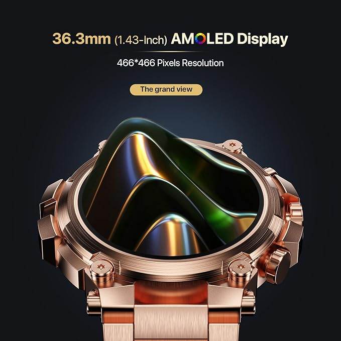 Fire-Boltt Dominian 36.3mm (1.43 inch) AMOLED Display, IP67, Weather Updates (Rose Gold) - Rajputtrade