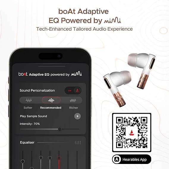 boAt Nirvana Zenith Truly Wireless in Ear Ear Buds w/Dolby Audio, 50dB ANC, Adaptive EQ Powered by Mimi, 6-Mic AI-ENx™, 50 Hrs. Playback & Hearables App Support(Celestial White) - Rajputtrade
