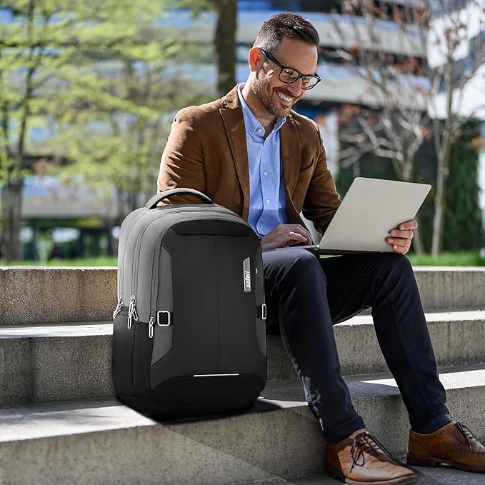 Safari Spade 34L Formal Laptop Backpack with Raincover, Antitheft Pocket, 3 Compartments, Front Pocket, Smart Trolley Sleeve, Office Bag, College Backpack, Travel Bag, School Bag - Rajputtrade