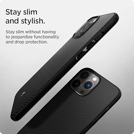 Spigen Mag Armor Back Cover Case Compatible with iPhone 13 Pro (TPU | Matte Black)