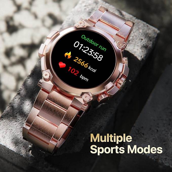 Fire-Boltt Dominian 36.3mm (1.43 inch) AMOLED Display, IP67, Weather Updates (Rose Gold) - Rajputtrade