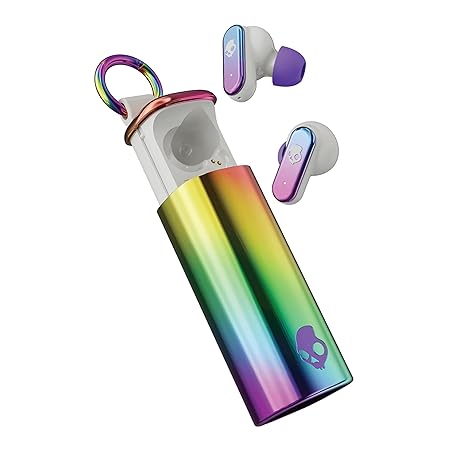 Skullcandy Dime Evo Wireless Earbuds, Bluetooth Headphones, Noise Isolating Fit, Up to 36 Hours Battery, Microphone, Easy Carry with Clip-Anywhere Case (5 color options)