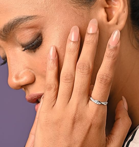Pure 925 Sterling Silver Minimal Office wear Finger Ring with Adjustable Band | Gift for Women Girls Wife Girlfriend | Multiple Design Options - Rajputtrade