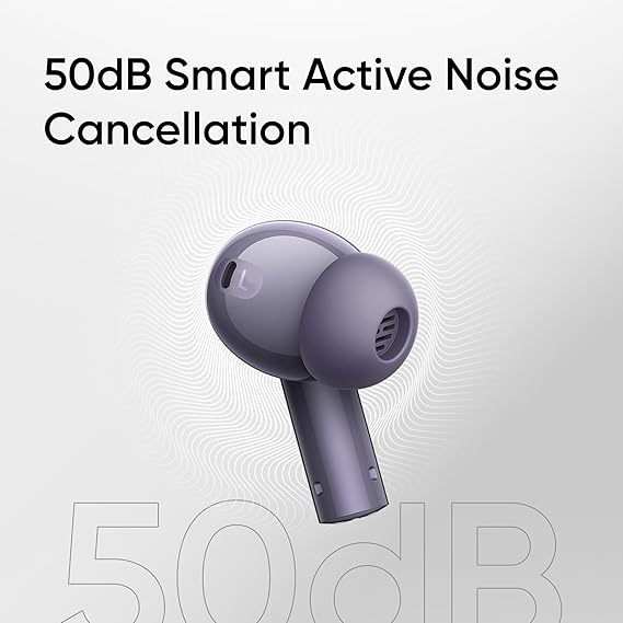 realme Buds Air 6 TWS in Ear Earbuds with 12.4 mm Deep Bass Driver, 40 Hours Play time, Fast Charge, Bluetooth v5.3 (Royal Violet) - Rajputtrade
