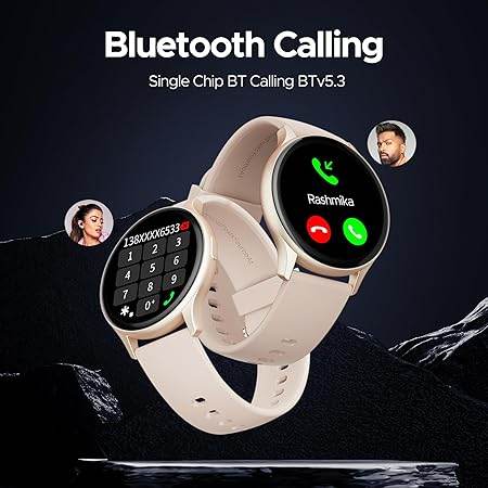 boAt Lunar Peak w/ 1.45" (3.6 cm) AMOLED Display, Advanced BT Calling, Smart Watch for Men & Women(Rose Gold) - Rajputtrade