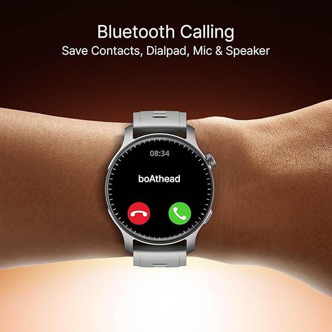 boAt New Launch Ultima Prime smartwatch with 1.43” AMOLED Display, Personalized Fitness Nudges (Silver) - Rajputtrade