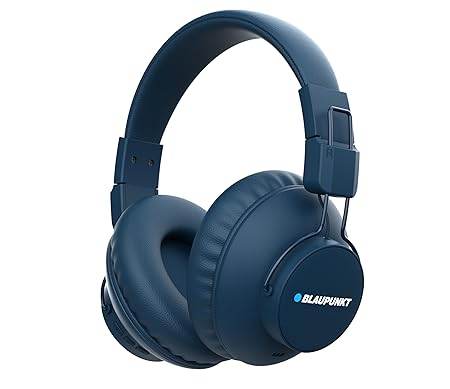 Blaupunkt Newly Launched BH41 Bluetooth Wireless Over Ear Headphones I Long Playtime I 40MM Drivers (Blue) - Rajputtrade