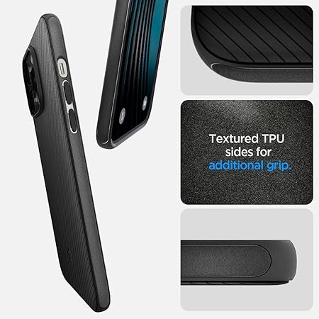 Spigen Mag Armor MagFit Back Cover Case Compatible with iPhone 14 Pro Max (TPU + Poly Carbonate | Matte Black)