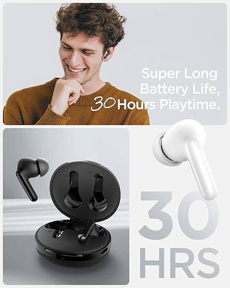 Spigen Audio Newly Launched SA-TW S10 True Wireless in Ear Earbuds with 30H Playtime, Upto 28dB ANC, 10mm Driver, IPX5 (2 Color Options)