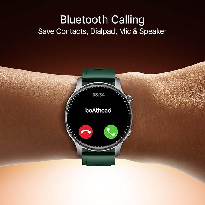 boAt New Launch Ultima Prime smartwatch with 1.43” AMOLED Display, Personalized Fitness Nudges (Green) - Rajputtrade