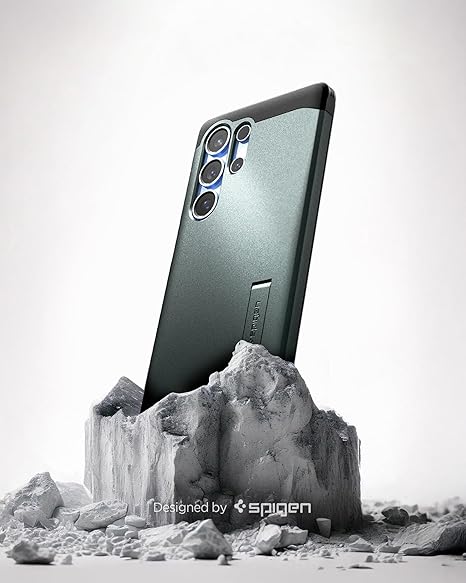 Spigen Tough Armor (AI) MagFit for Samsung Galaxy S25 Ultra Case, Galaxy S25 Ultra Back Cover (2025) - TPU+Poly Carbonate|Abyss Green