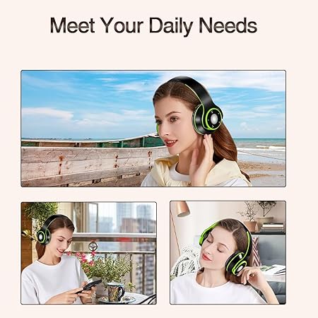 Bluetooth Headphones Over Ear, Wireless Headphones with 5 EQ Modes, 20 Hours Playtime (3 Color options)