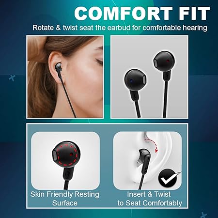 JBL Tune 215BT, 16 Hrs Playtime with Quick Charge, in Ear Bluetooth Wireless Earphones with Mic, Neckband, Type C & Voice Assistant Support - Rajputtrade