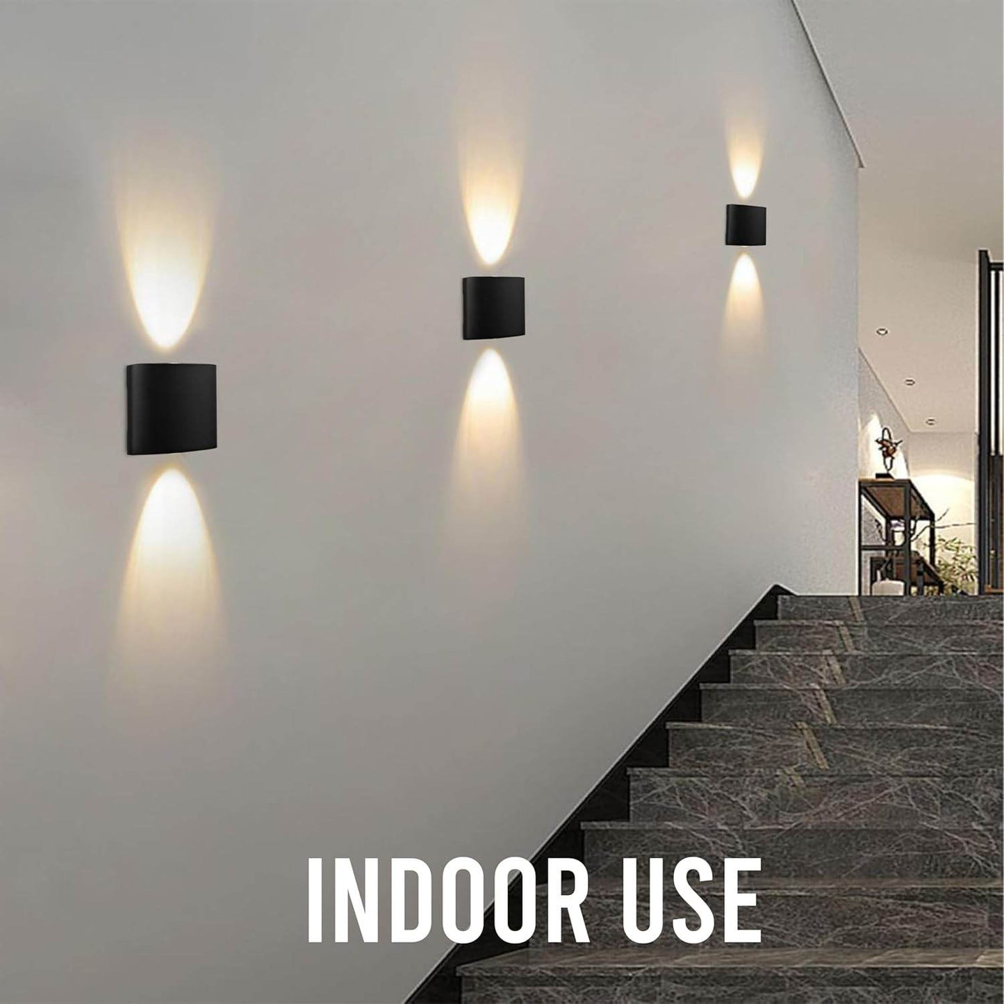 2W Waterproof Led Wall Light for Home Decoration – Up Down 2-Way LED Wall Lamp | IP65 Outdoor Fancy Wall Lights for Balcony,Gate,Elevation,Garden,Patio | Decorative Wall Mount Light - Rajputtrade