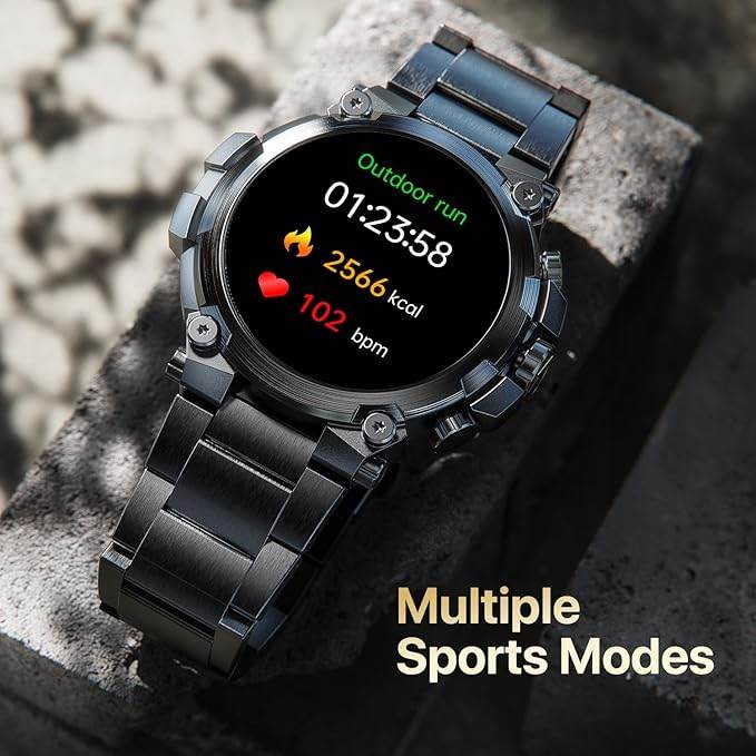 Fire-Boltt Dominian 36.3mm (1.43 inch) AMOLED Display, IP67, Weather Updates (Black) - Rajputtrade