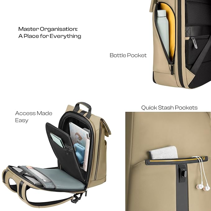 Urban Jungle by Safari, Hive workpack, 18 Liters, Water Resistant, Premium Polyester Laptop Backpack and Trolley Sleeve for Men and Women (Olive) - Rajputtrade