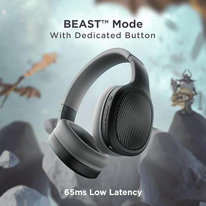 boAt Rockerz 460 Wireless Over Ear Headphones w/Up to 30hrs Playtime, 40mm Drivers (Black) - Rajputtrade