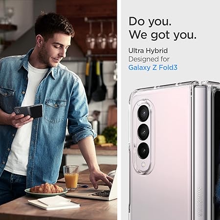 Spigen Ultra Hybrid Back Cover Case for Samsung Galaxy Z Fold 3 (TPU + Poly Carbonate | Crystal Clear)