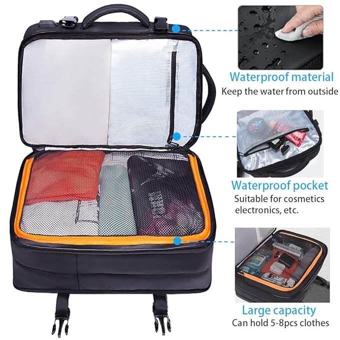 BANGE Travel Backpack,Flight Approved Carry On Backpack for International Travel Bag, Water Resistant Durable 17-inch Laptop Backpacks,Large Daypack Business Weekender Luggage Backpack for Men Women… - Rajputtrade