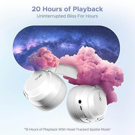 boAt Nirvana Eutopia Bluetooth Headphones with Head Tracking Function, Spatial Audio,20 HRS Playtime (Android & iOS Compatible) - Rajputtrade