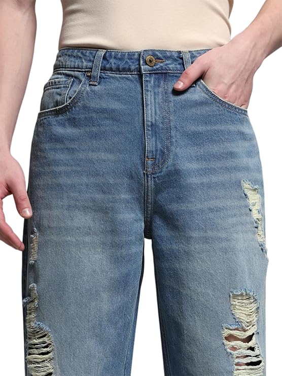 JACK & JONES Men's Loose Mid Rise Jeans(Size-28) - Rajputtrade