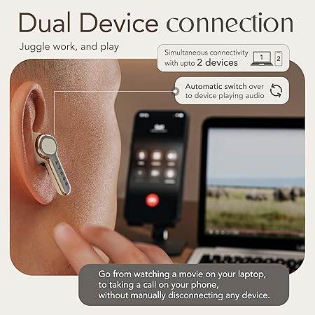 Boult Audio Z40 Ultra Truly Wireless in Ear Earbuds with 32dB Active Noise Cancellation, 100H Playtime (Cream) - Rajputtrade