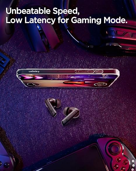 Spigen Audio Newly Launched SA-TW P20 True Wireless in Ear Earbuds with 30H Playtime, Upto 40dB 3 Multi-Mode ANC Pro, EQ Customizing App, 6-MIC, Low Latency for Gaming Mode, 10mm Driver, IPX5 - White