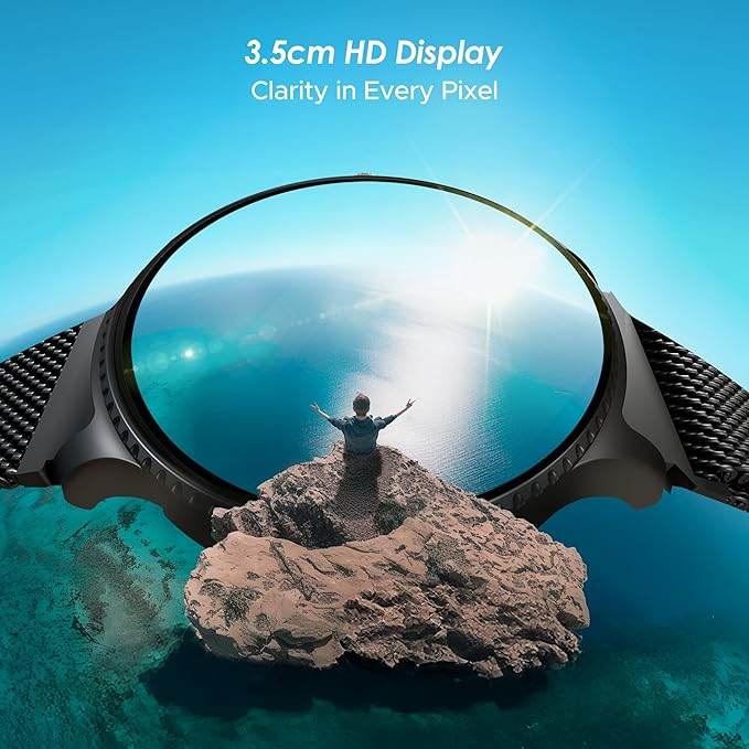 boAt Lunar Discovery w/ 1.39" (3.5 cm) HD Display, Smart Watch for Men & Women(Black Metal) - Rajputtrade