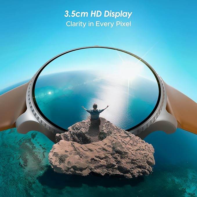 boAt Lunar Discovery w/ 1.39" (3.5 cm) HD Display, Smart Watch for Men & Women (Brown) - Rajputtrade