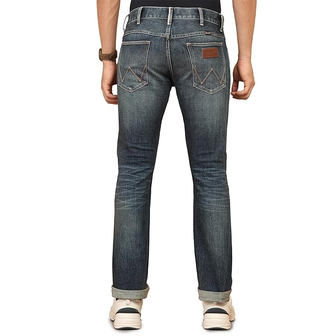 Wrangler Men's Millard Straight Fit Mid-Rise Jeans(Size 32) - Rajputtrade