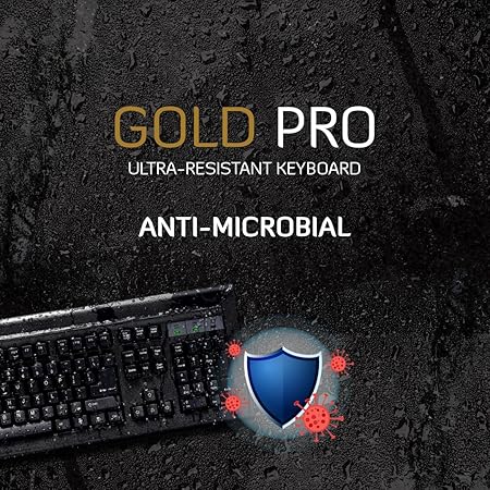 TVS ELECTRONICS Gold Pro Mechanical Keyboard, Dust & Water Resistant with 80 Million Keystrokes (60% More Life), Fitted with Mechanical Switches for Long Life, USB - Rajputtrade