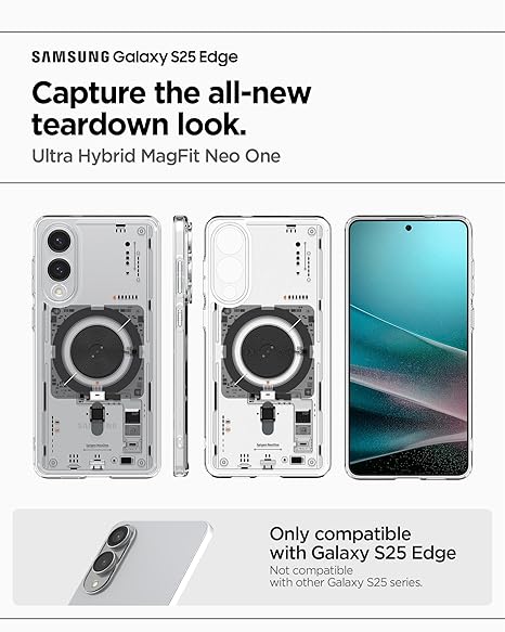 Spigen Ultra Hybrid MagFit for Samsung Galaxy S25 Edge Case, Galaxy S25 Edge Back Cover - Neo One