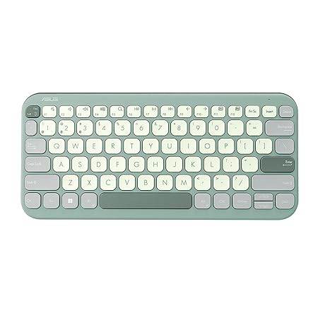 ASUS Marshmallow Kw100 Keyboard, Supports Up to 3 Devices, 1.6Mm Key Travel, Scissor Keys, Compact & Lightweight Keyboard, Bluetooth (Color - Green Tea Latte) - Rajputtrade
