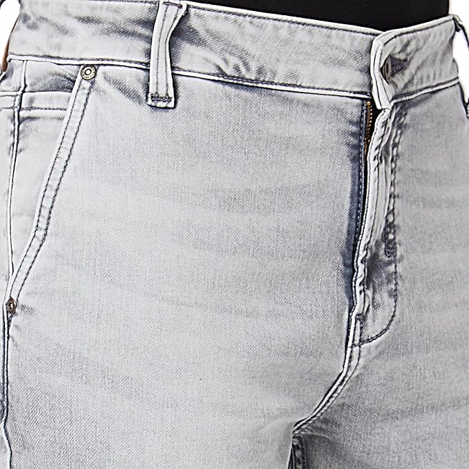 Spykar Men Light Grey Cotton Comfort Fit Narrow Length Clean Look High Rise Jeans (Trooper) - Rajputtrade