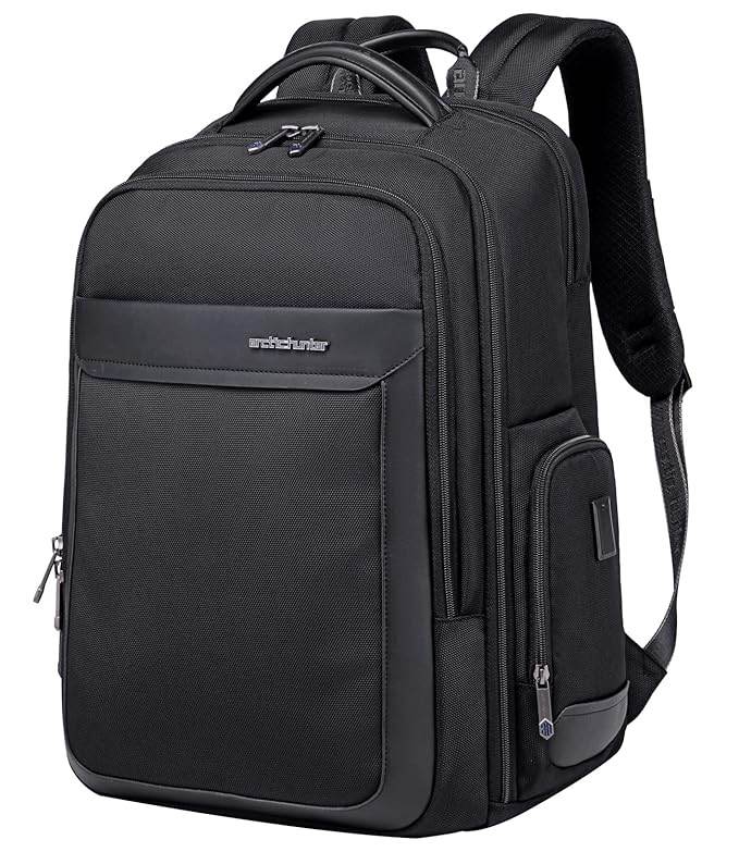 Arctic Hunter Travel Backpack for Men 45L Big Heavy Duty Office Travel Laptop Backpack Fit Upto 17" Laptop 1680D Polyester Water-resistant Padded Overnight Laptop/Clothes Bag with Multi-Pockets, Black - Rajputtrade