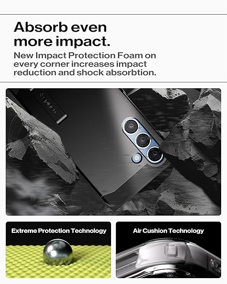 Spigen TPU+PC Tough Armor (AI) Magfit For Samsung Galaxy S25+ Case, Galaxy S25 Plus Back Cover - Black