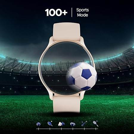 boAt Lunar Peak w/ 1.45" (3.6 cm) AMOLED Display, Advanced BT Calling, Smart Watch for Men & Women(Rose Gold) - Rajputtrade