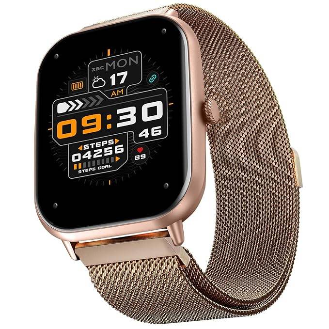 Fire-Boltt Ninja Call Pro Max Smart Watch 2.01 inch Display, Bluetooth Calling (Gold) - Rajputtrade