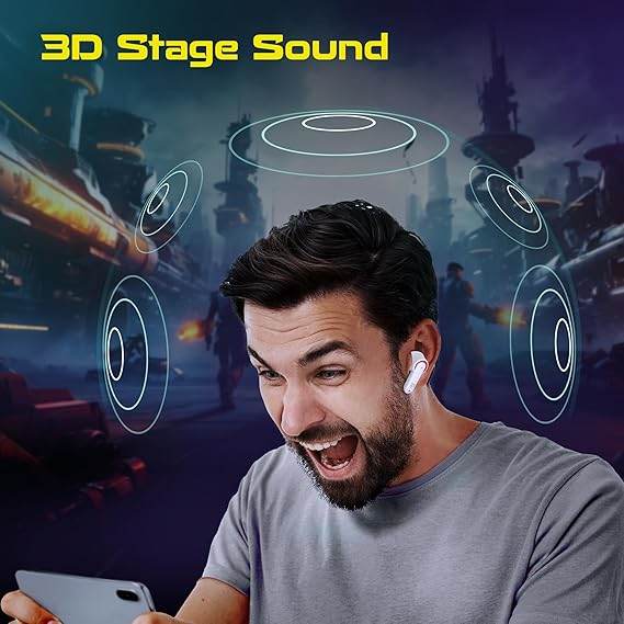 CrossBeats Fury Max Gaming TWS in-Ear Buds |100hr Playtime Bluetooth Earphones | BT v5.4 | 30ms Low Latency - Rajputtrade