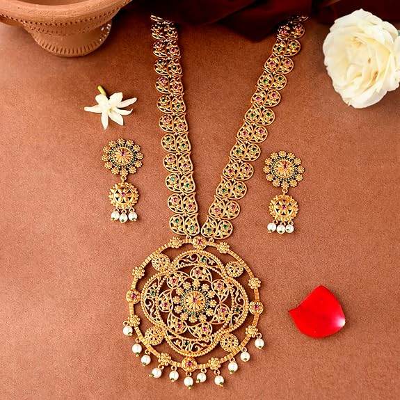 Bela Royal Long Necklace Set For Womens Jewellery Set - Rajputtrade