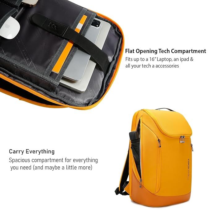 Red Lemon BANGE Captain 30L Business Smart Waterproof Backpack fit Upto 15.6 Inch Laptop Backpack with USB&Type-C Charging Port,Travel Durable Backpack for Men and Women - Rajputtrade