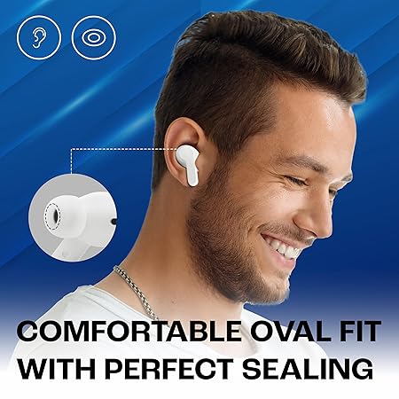 JBL Vibe Beam in-Ear Wireless Earbuds (TWS) with Mic, App for Customized Extra Bass Eq,32 Hours Battery (White) - Rajputtrade