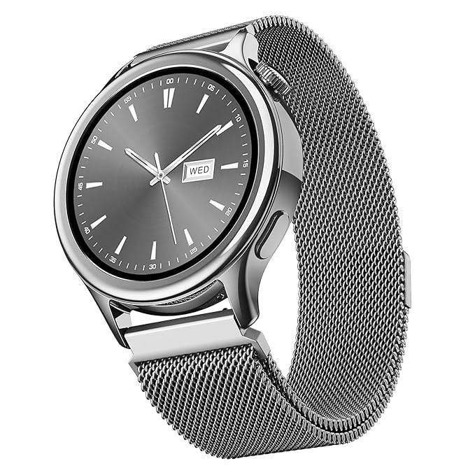 boAt Enigma Daze Women's Luxury Smart Watch w/ 1.3”(3.3cm) Luminous Display (Metallic Silver) - Rajputtrade