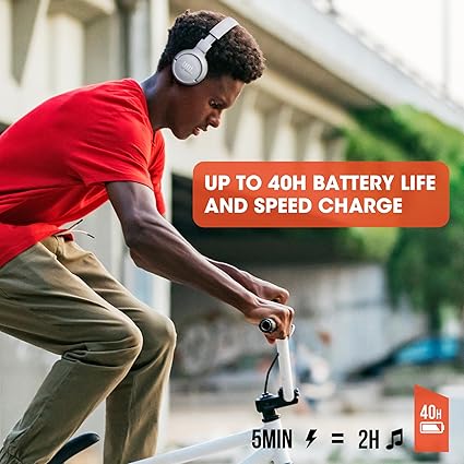 JBL Tune 510BT, On Ear Wireless Headphones with Mic, up to 40 Hours Playtime, (Black)
